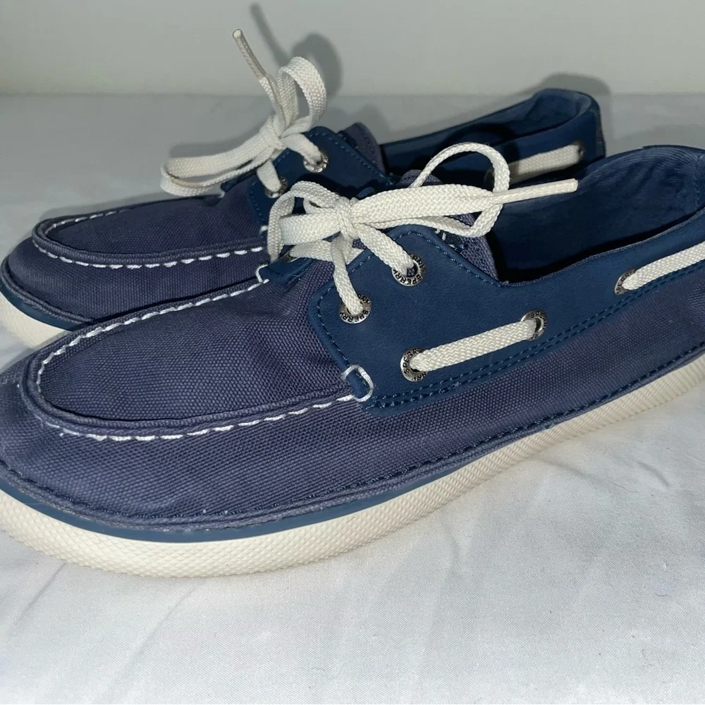 Sperry Top Sider Cruz Blue Youth Shoe Size 4M
